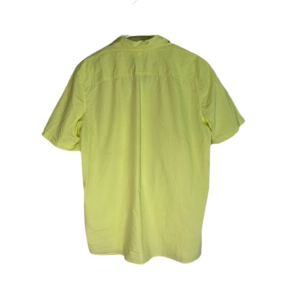 American Eagle Florescent Yellow Button Down Slim Fit Shirt, XL - Picture 2 of 4